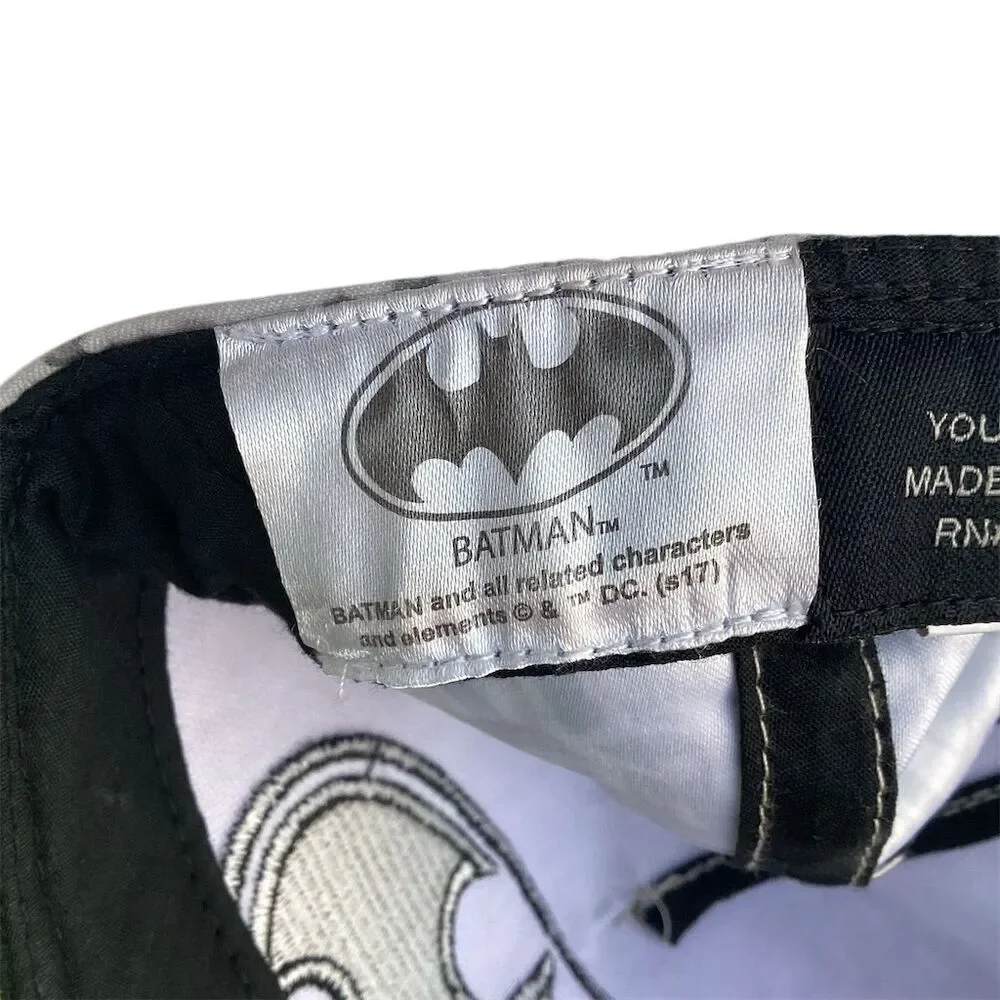 Batman Youth Snapback‎ Hat Neon Yellow Brim Adjustable Comic Graphic